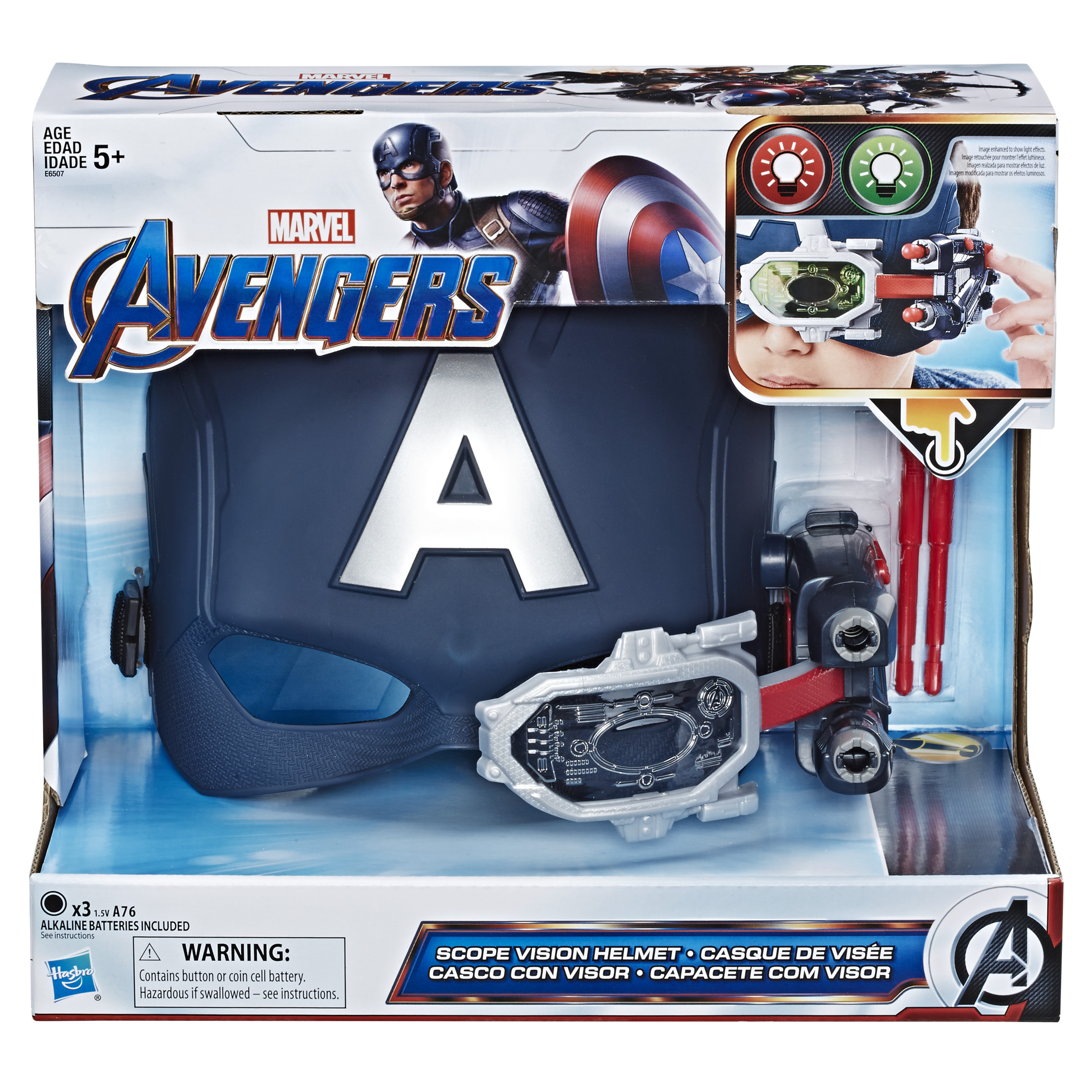 difícil Ordinario Favor Hasbro Original - Casco Capitán América con visor - Accesorio - Marvel  Avengers - 5 AÑOS+ Envío Gratis - E6507EU4