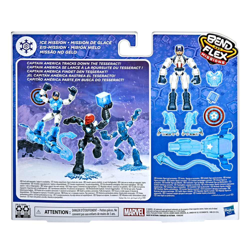 Hasbro - Marvel Avengers Bend and Flex Missions - Capitán América Mission - - Avengers - 4 AÑOS+ Gratis - F